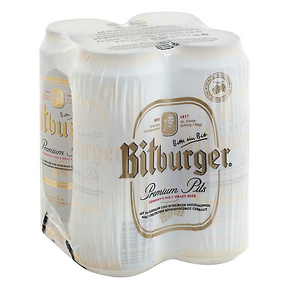 Bitburger Premium Beer In Cans - 4-16.9 Fl. Oz.