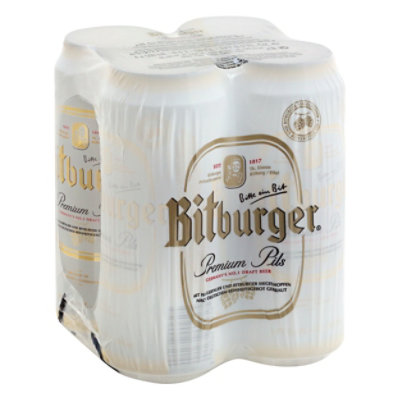 Bitburger Premium Beer In Cans - 4-16.9 Fl. Oz. - Image 1