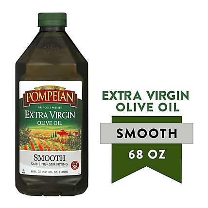 Pompeian Olive Oil Extra Virgin Smooth - 68 Fl. Oz. - Image 2