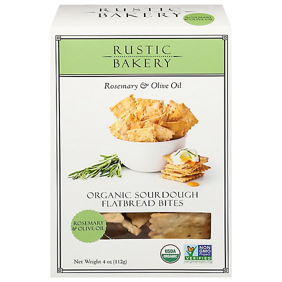 Rustic Bakery Flatbread Bites Rosemary & Olive Oil - 4 Oz