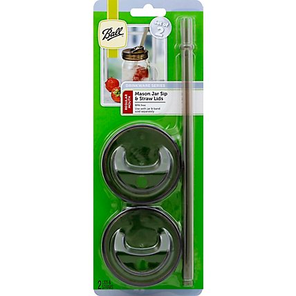 Ball One Piece Rm Sip-N-Straw Lids - 6 Count - Image 2