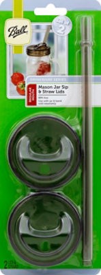 Ball One Piece Rm Sip-N-Straw Lids - 6 Count - Image 2