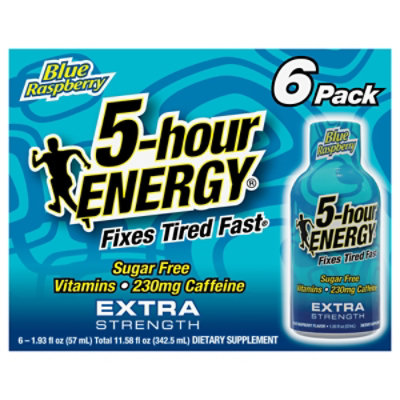 5-hour ENERGY Blue Raspberry Extra Strength Shot - 6-1.93 Fl. Oz. - Image 1