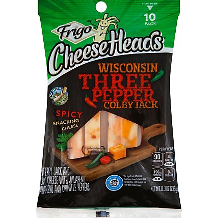 Frigo Cheese Heads Winconsin Three Pepper Colby Jack Spicy - 8.3 Oz - Image 2