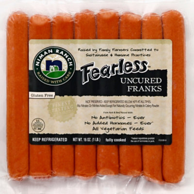 Niman Ranch Franks Uncured Kids Fearless - 16 Oz - Image 2
