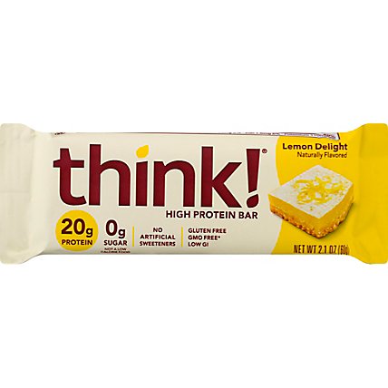 thinkThin High Protein Bar Lemon Delight White Chocolate Dipped - 2.1 Oz - Image 2