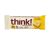 thinkThin High Protein Bar Lemon Delight White Chocolate Dipped - 2.1 Oz