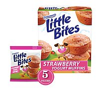 Entenmanns Little Bites Muffins Strawberry Yogurt 5 Pouches - 20 Count