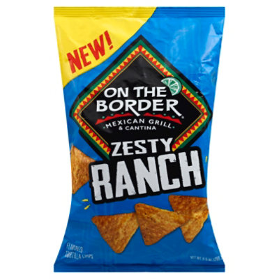 On The Border Tortilla Chips Flavored Zesty Ranch - 9.5 Oz - Shaw's