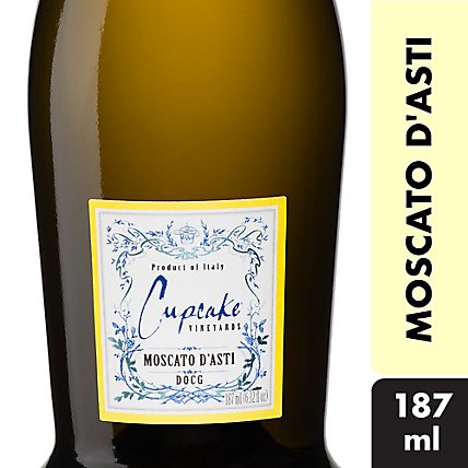 Cupcake Vineyards Moscato dAsti White Wine - 187 Ml - Image 1