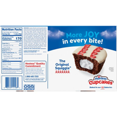 Hostess Limited Edition Cupcakes Baseballs Chocolate Snack Cakes - 8 Count - Image 7