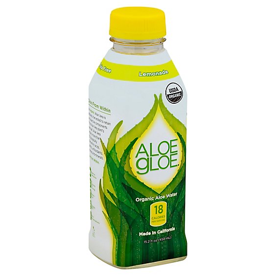 Aloe Gloe Lemonade Organic Aloe Water - 15.2 Fl. Oz.
