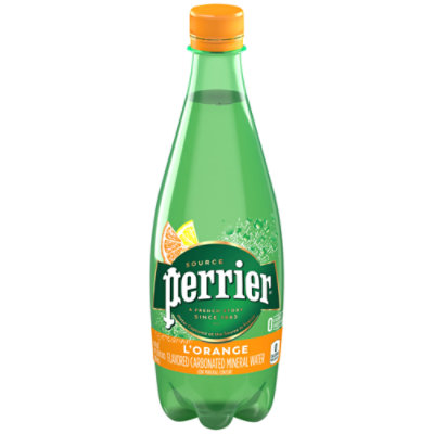 Perrier LOrange Flavored Carbonated Mineral Water Plastic Bottle - 16.9 Fl. Oz.