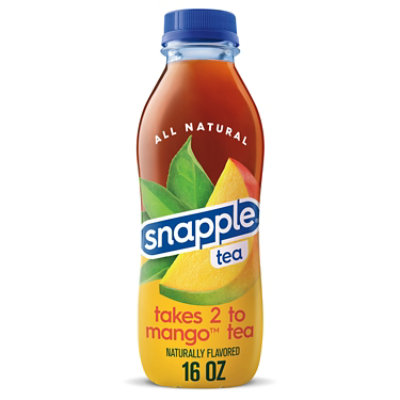 Snapple Takes 2 to Mango Tea In Recycled Plastic Bottle - 16 Fl. Oz. - Image 1