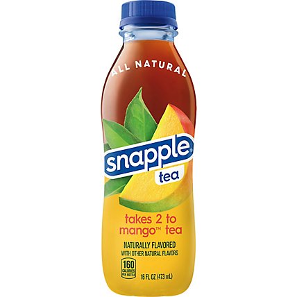 Snapple Takes 2 to Mango Tea Recycled Bottle - 16 Fl. Oz. - Image 1