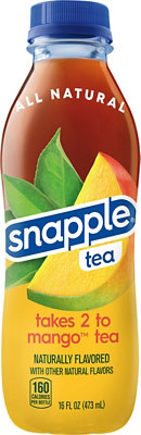 Snapple Takes 2 to Mango Tea In Recycled Plastic Bottle - 16 Fl. Oz.