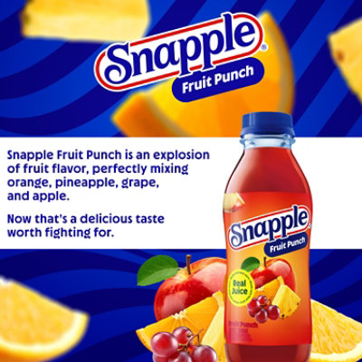 Snapple Fruit Punch Juice Drink In Recycled Plastic Bottle - 16 Fl. Oz. - Image 2