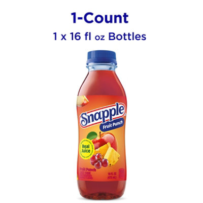 Snapple Fruit Punch Juice Drink In Recycled Plastic Bottle - 16 Fl. Oz. - Image 3
