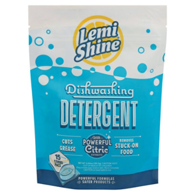 Lemi Shine Dishwashing Detergent Powder + Gel Combo 15 Pacs 7.16 Oz