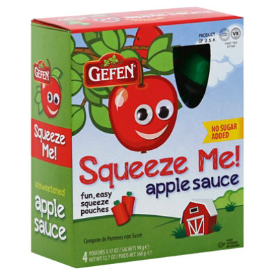 Gefen  Applesauce Pouch Unswtnd - 4  Package