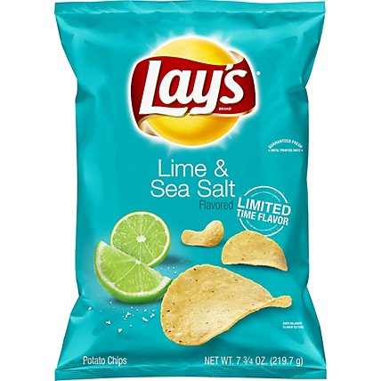 Lays Potato Chips Lime & Sea Salt - 7.75 Oz - Image 2