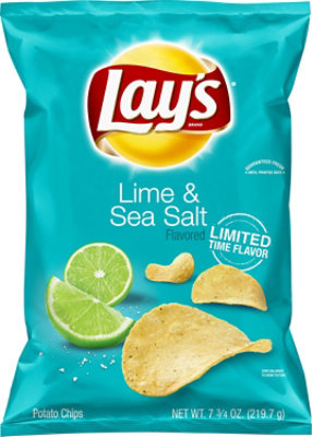 Lays Potato Chips Lime & Sea Salt - 7.75 Oz - starmarket