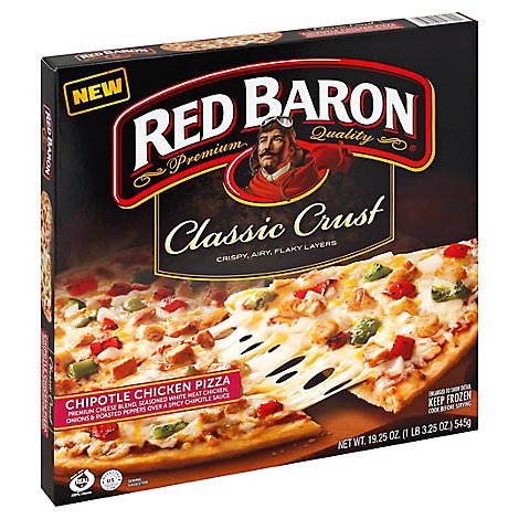 Red Baron Pizza Classic Chipotle Chicken Frozen - 19.25 Oz