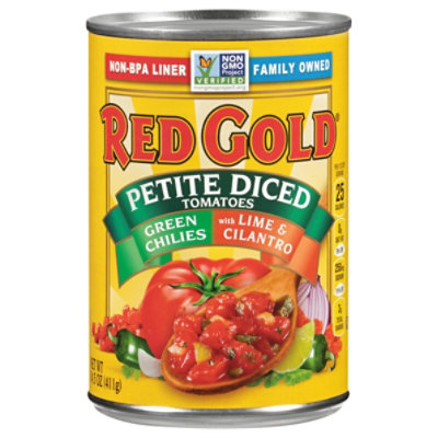 Red Gold Tomatoes Petite Diced Green Chilies With Lime & Cilantro - 14.5 Oz - Image 3