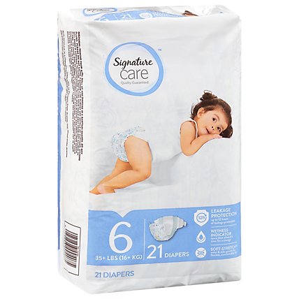 Signature Care Premium Baby Diapers Size 6 - 21 Count - Image 1