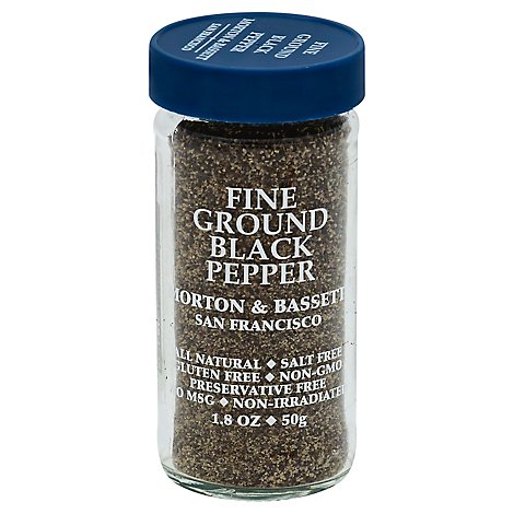 Morton & Bassett Black Pepper Fine Ground - 1.8 Oz