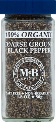 Morton & Bassett Organic Black Pepper Coarse Ground - 1.8 Oz - Image 2