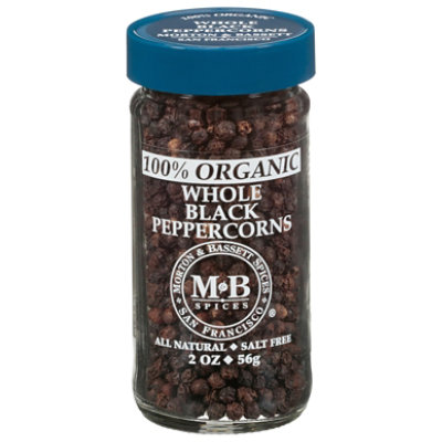 Morton & Bassett Organic Black Peppercorns Whole - 2 Oz - Image 2