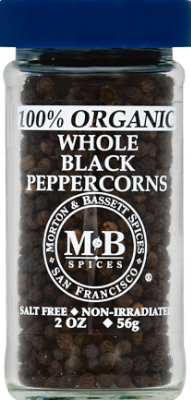 Morton & Bassett Organic Black Peppercorns Whole - 2 Oz - Image 2