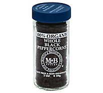 Morton & Bassett Organic Black Peppercorns Whole - 2 Oz