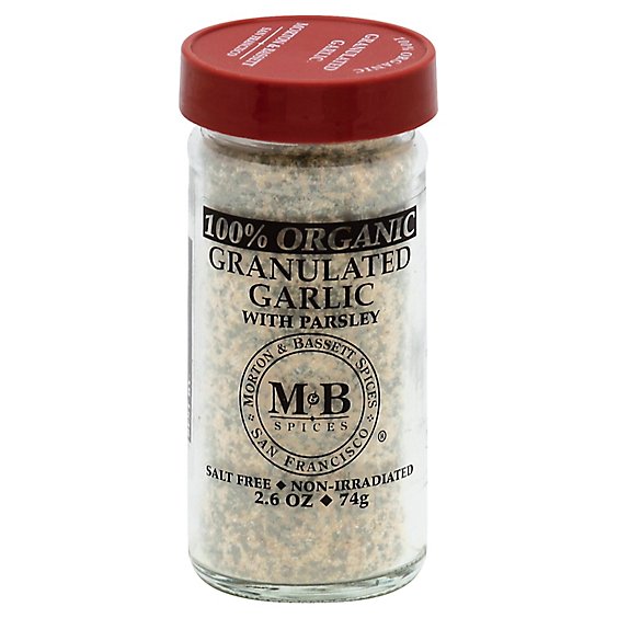 Morton & Bassett Garlic with Parsley Granulated 100% Organic - 2.6 Oz