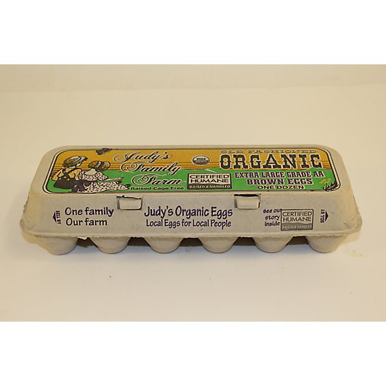 Judys Extra Large Organic Brown Eggs - 12 Count