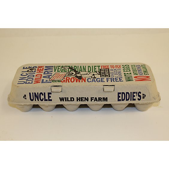 Uncle Eddies Ex Large Cf White Eggs - 12 Count