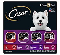 Cesar Classics Canine Cuisine 4 Assorted Flavors Box - 24-3.5 Oz