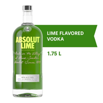Absolut Vodka Lime 80 Proof - 1.75 Liter