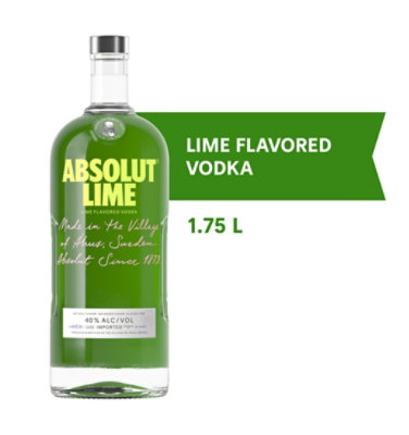 Absolut Vodka Lime 80 Proof - 1.75 Liter