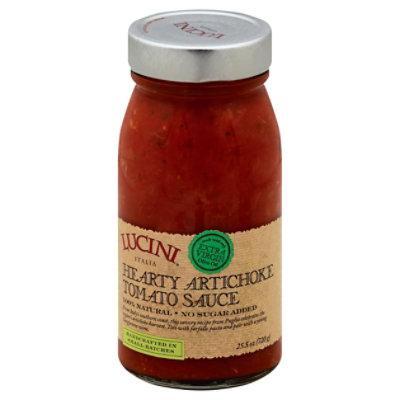 Lucini Sauce Tomato Artichoke Tomato Hearty Bottle - 25.5 Oz - Image 1