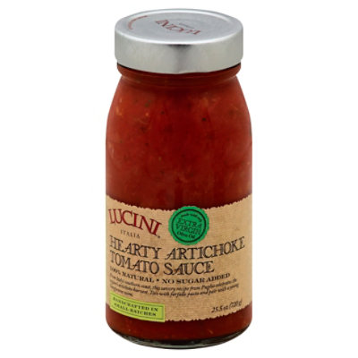 Lucini Sauce Tomato Artichoke Tomato Hearty Bottle - 25.5 Oz - Image 1