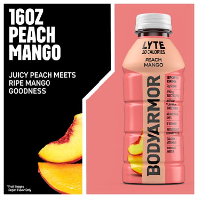 BODYARMOR LYTE Peach Mango Sports Drink - 16 Fl. Oz. - Image 3