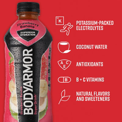 BODYARMOR Strawberry Banana Electrolyte Sports Drink Bottle - 28 Fl. Oz. - Image 2