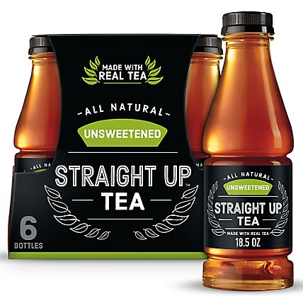Straight Up Tea Unsweetened Black Tea - 6-18.5 Fl. Oz. - Image 1