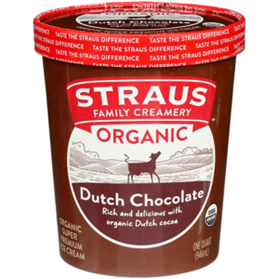 Straus Organic Ice Cream Dutch Chocolate - 32 Oz - Image 3