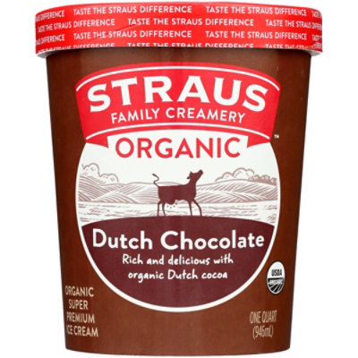 Straus Organic Ice Cream Dutch Chocolate - 32 Oz - Image 2