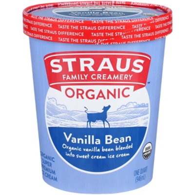 Straus Organic Ice Cream Vanilla Bean - 32 Oz - Image 3