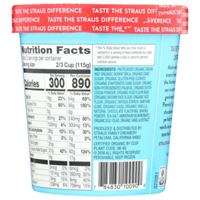 Straus Cookie Cream Family Creamery Organic - 1 Pint - Image 4