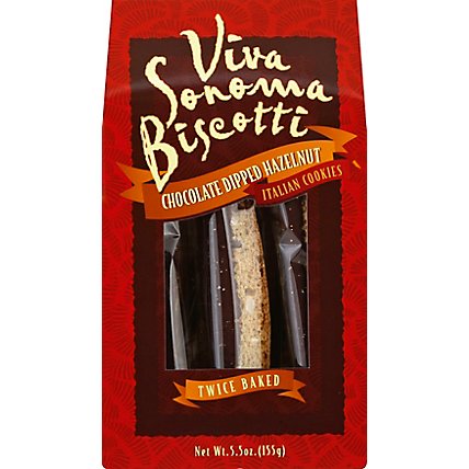 Viva Sonoma Biscotti Choc Dip Hazelnut - 6.6 Oz - Image 2